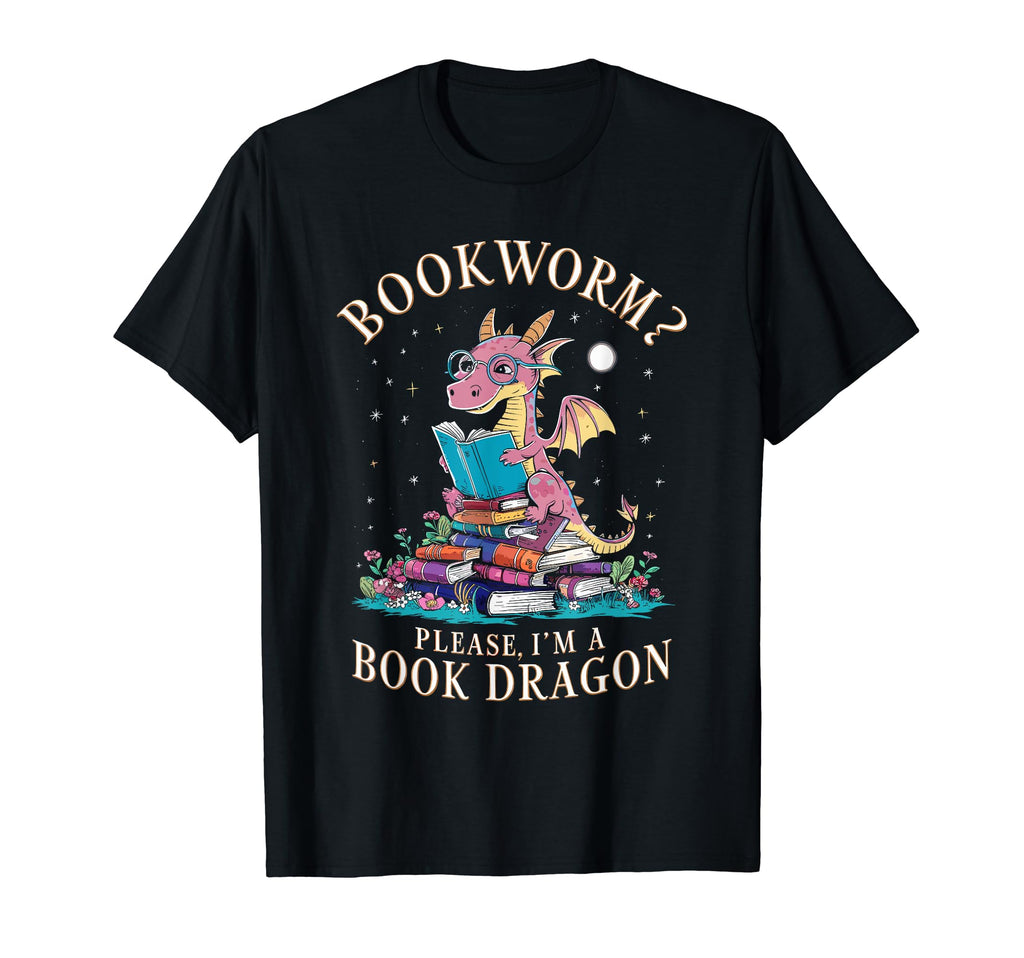Librarian Gothic Book Dragon T-Shirt - Custom Art Print for Adults - T-Shirt, Sweatshirt, Hoodie