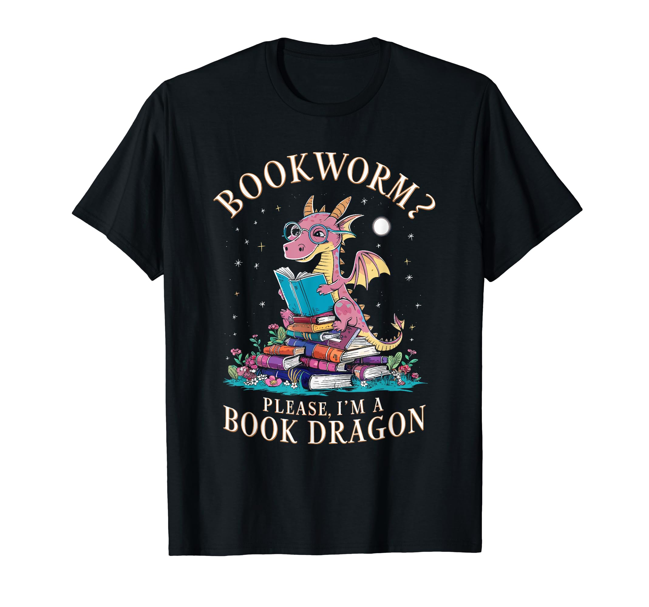 Librarian Gothic Book Dragon T-Shirt - Custom Art Print for Adults - T-Shirt, Sweatshirt, Hoodie