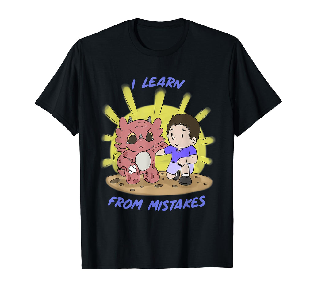 I Learn From Mistakes My Dragon Books T-Shirt - Minimalist Print Men Women - T-Shirt, Sweatshirt, Hoodie