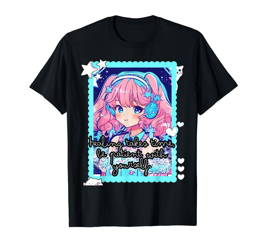 Kawaii Darkness Bright Mind Pastel T-Shirt - Minimalist Print Men Women - T-Shirt, Sweatshirt, Hoodie