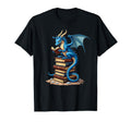 Fantasy Dragon Reading Books Library T-Shirt - Streetwear Style Men Women - T-Shirt, Sweatshirt, Hoodie