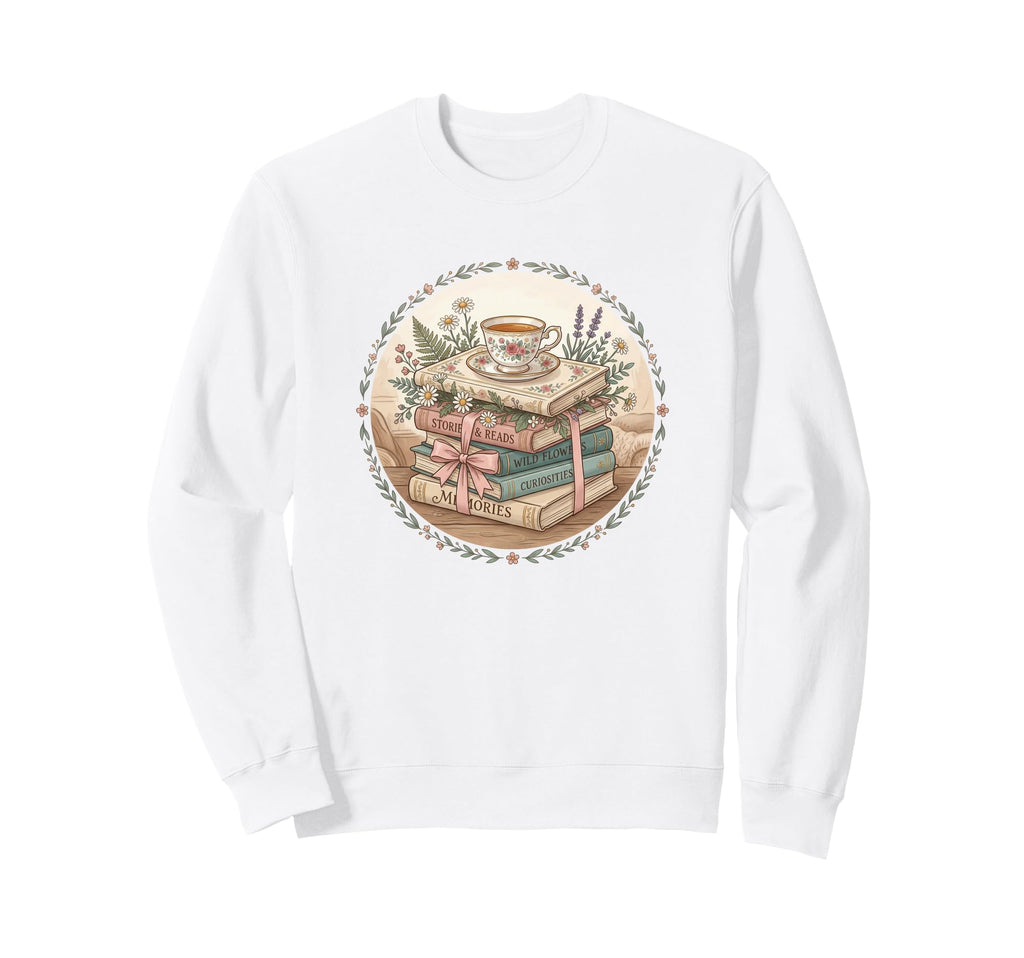 Reading Book Lover Aesthetic Cozy Sweatshirt - Aesthetic Graphic Unisex - T-Shirt, Sweatshirt, Hoodie