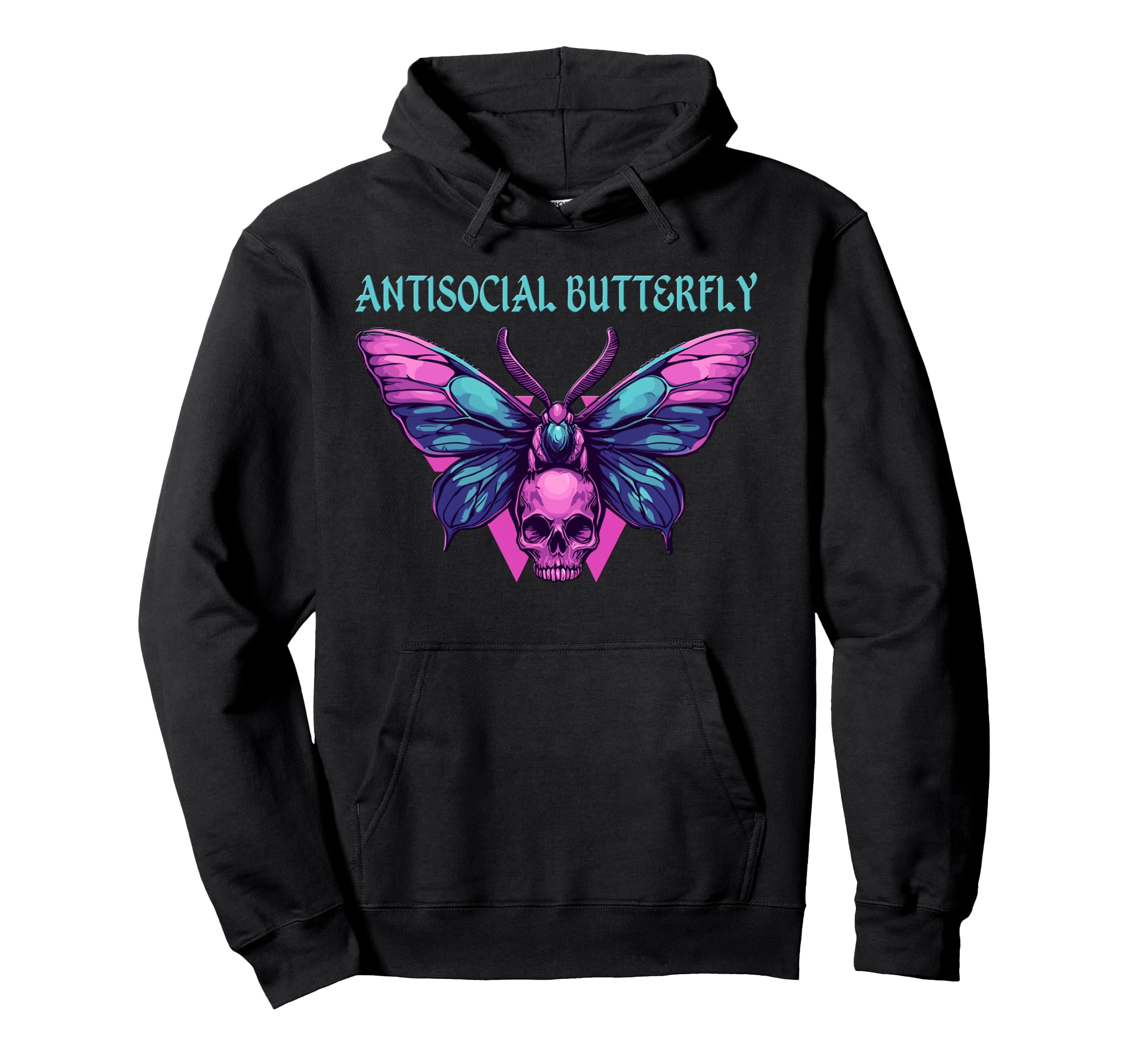 Antisocial Butterfly Hoodie - Custom Art Print for Adults - T-Shirt, Sweatshirt, Hoodie