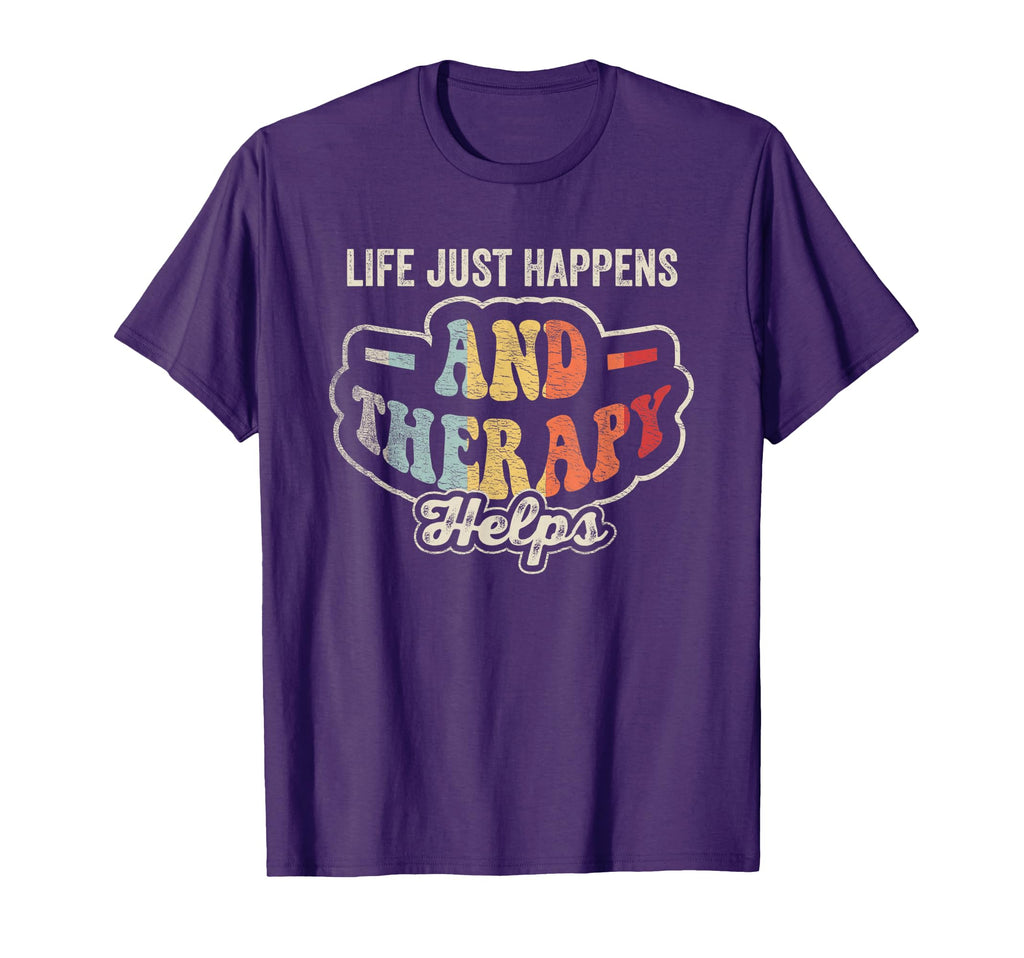 Life Happens Therapy Helps Therapist T-Shirt - Graphic Print Men Women - T-Shirt, Sweatshirt, Hoodie