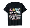 Sorry If Im Mean Im Overstimulated T-Shirt - Streetwear Style for Adults - T-Shirt, Sweatshirt, Hoodie