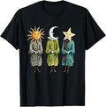 Sun Moon Star Faces Celestial Fantasy Art T-Shirt Unisex T-shirt, Sweatshirt, Hoodie, Long Sleeve Tee - T-Shirt, Sweatshirt, Hoodie
