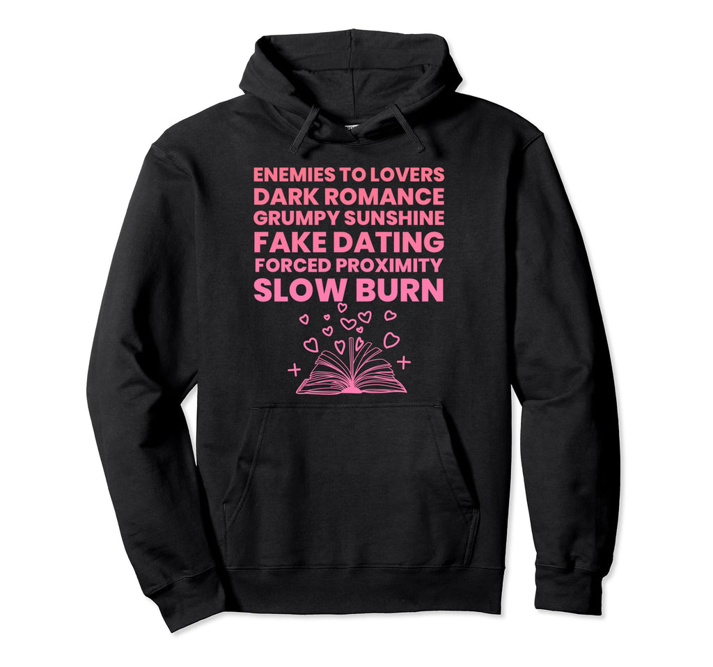 Bibliophile Romance Book Genre Hoodie - Graphic Print Unisex - T-Shirt, Sweatshirt, Hoodie