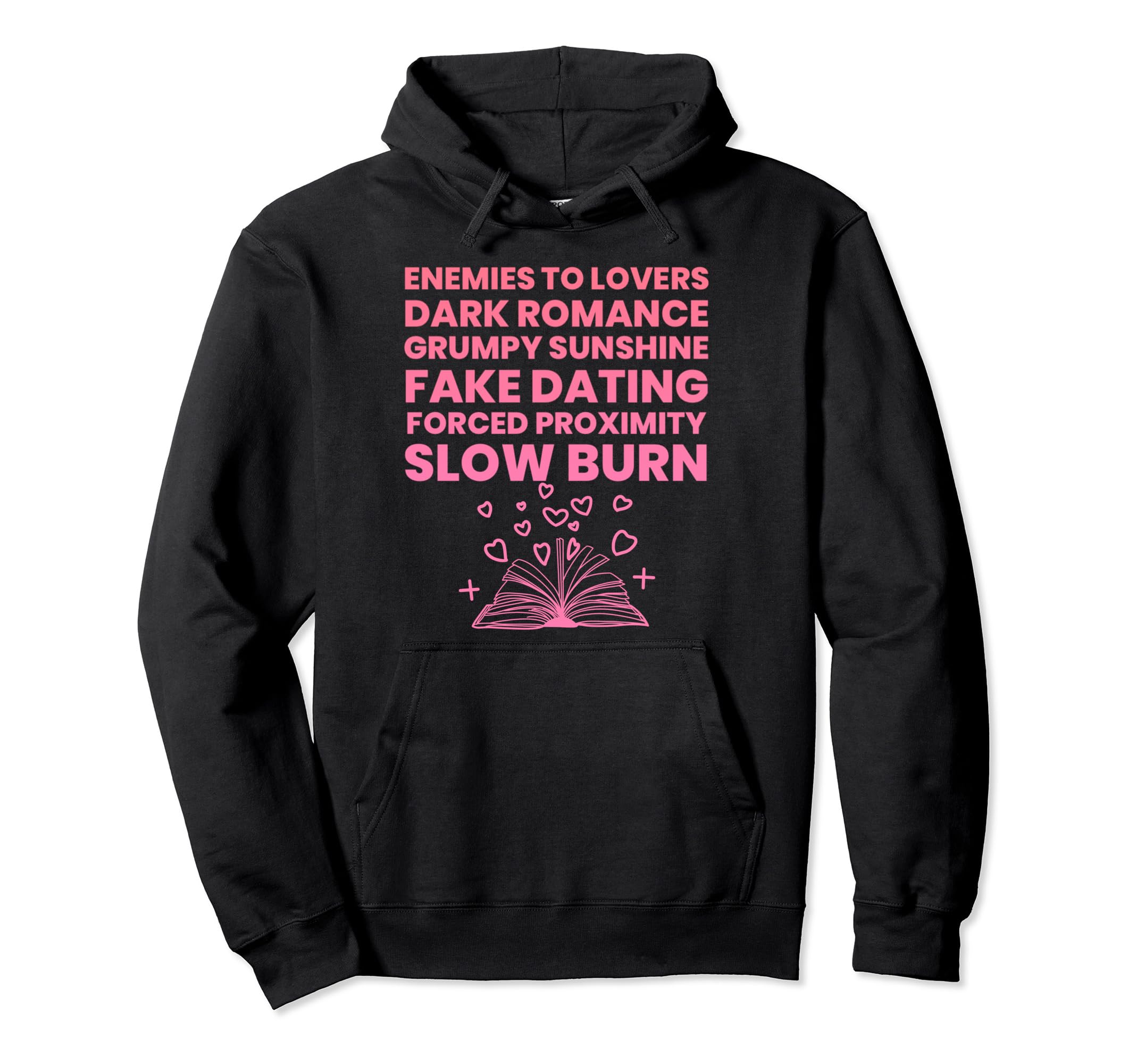 Bibliophile Romance Book Genre Hoodie - Graphic Print Unisex - T-Shirt, Sweatshirt, Hoodie