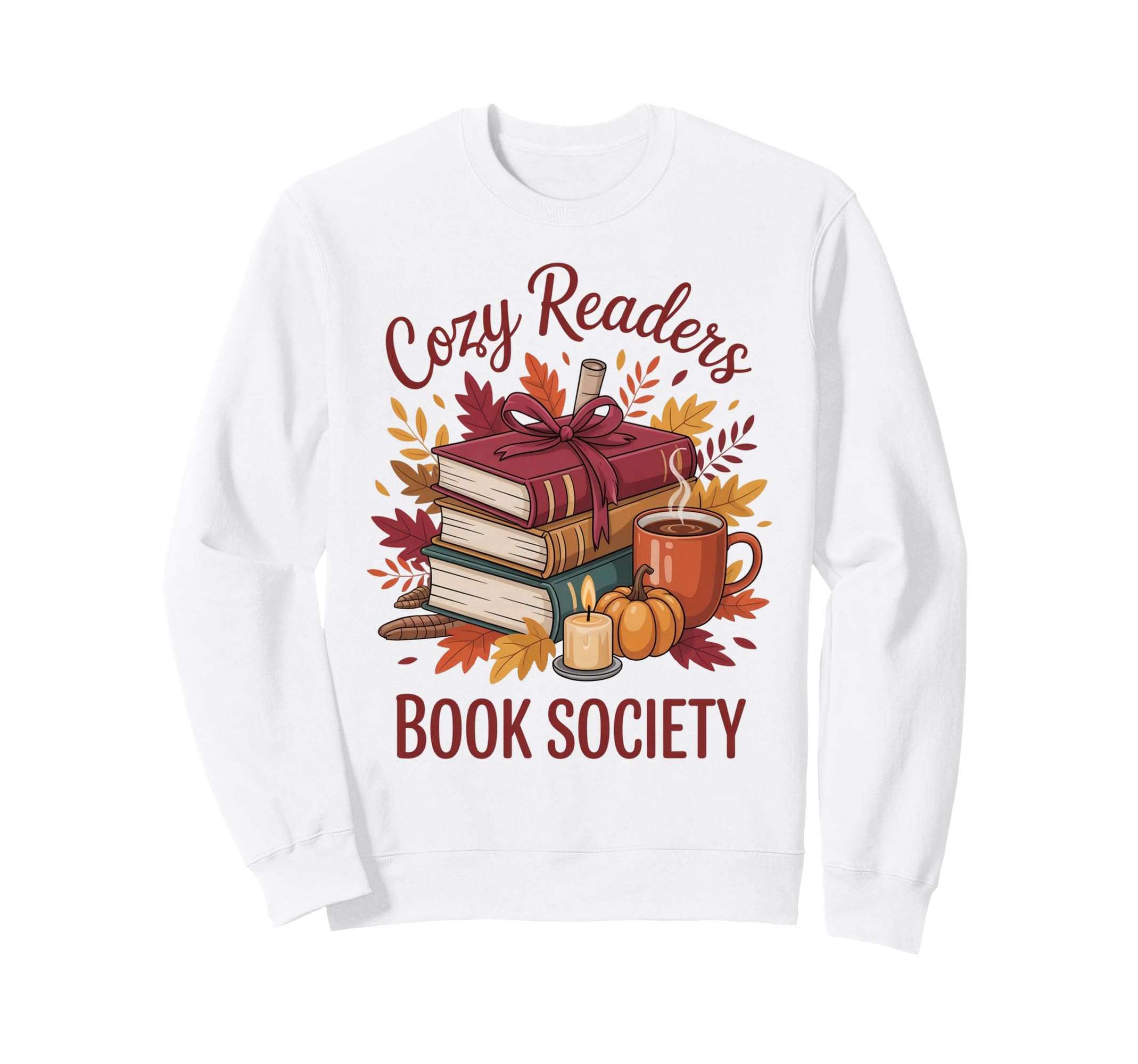 Cozy Readers Book Society Fall Sweatshirt - Minimalist Print for Adults - T-Shirt, Sweatshirt, Hoodie