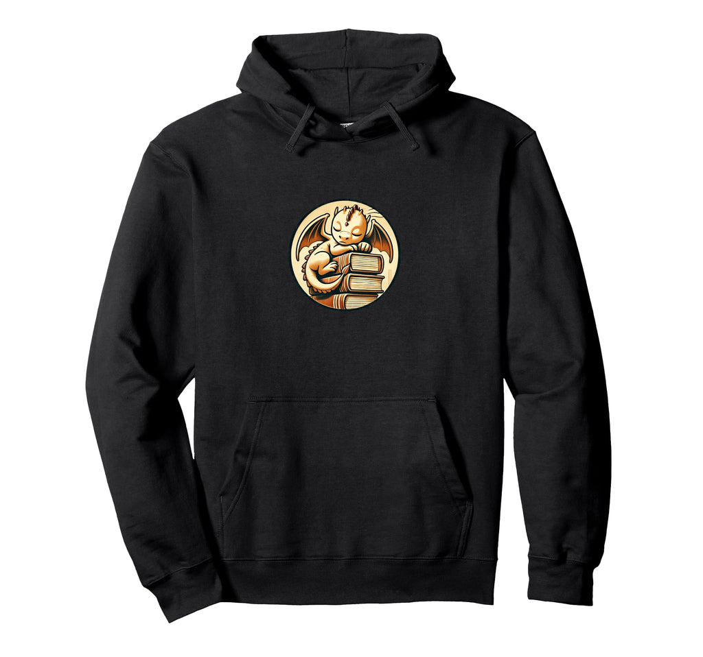 Sleeping Dragon Books Illustration Hoodie - Casual Everyday Wear Men Women - T-Shirt, Sweatshirt, Hoodie