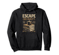 Escape This Reality Read Book Coffee Tea Hoodie - Unique Graphic Unisex - T-Shirt, Sweatshirt, Hoodie