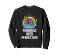 Progress Over Perfection Aba Sweatshirt - Aesthetic Graphic for Adults - T-Shirt, Sweatshirt, Hoodie