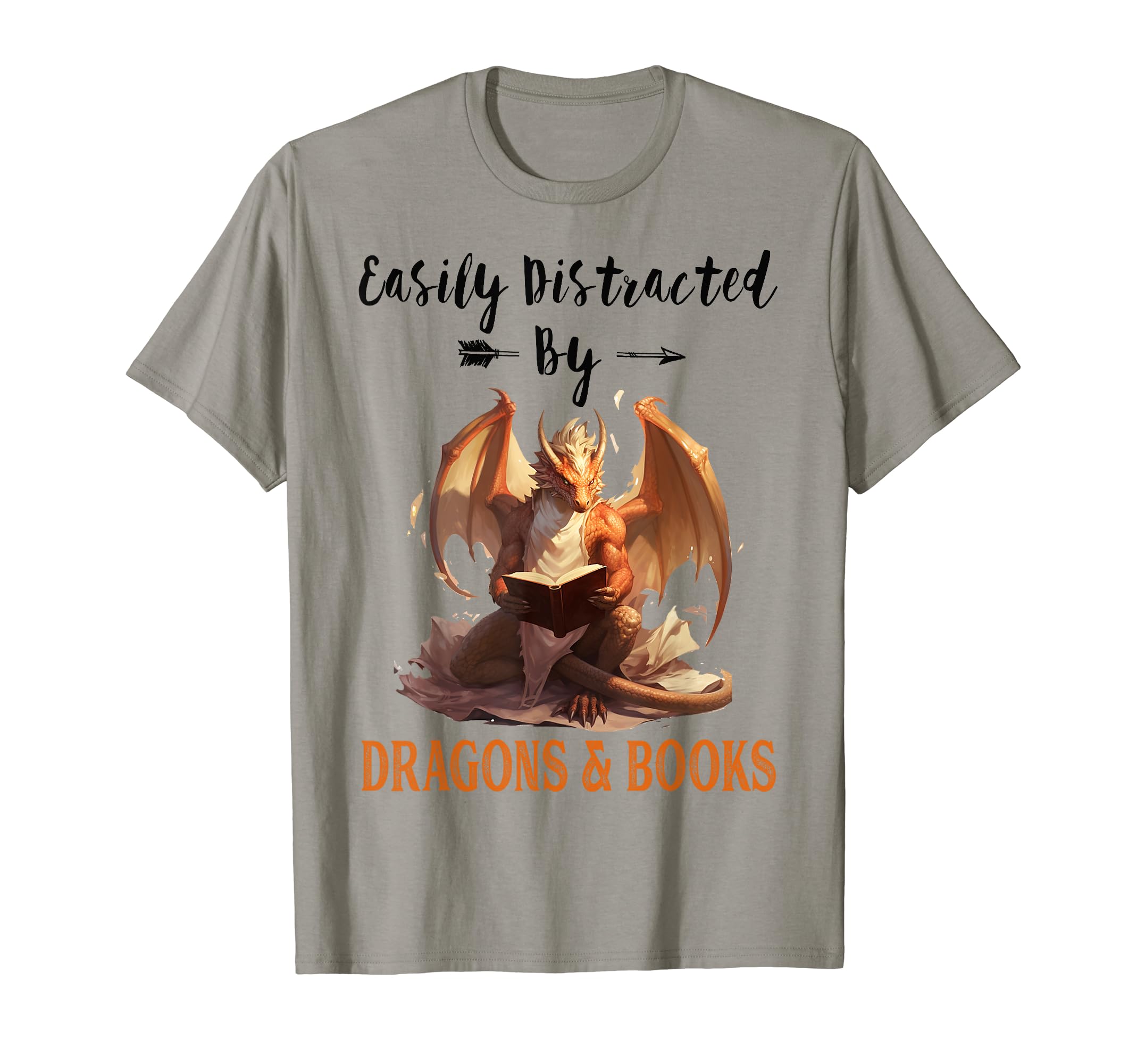 Easily Distracted Dragons And Books T-Shirt - Streetwear Style for Adults - T-Shirt, Sweatshirt, Hoodie