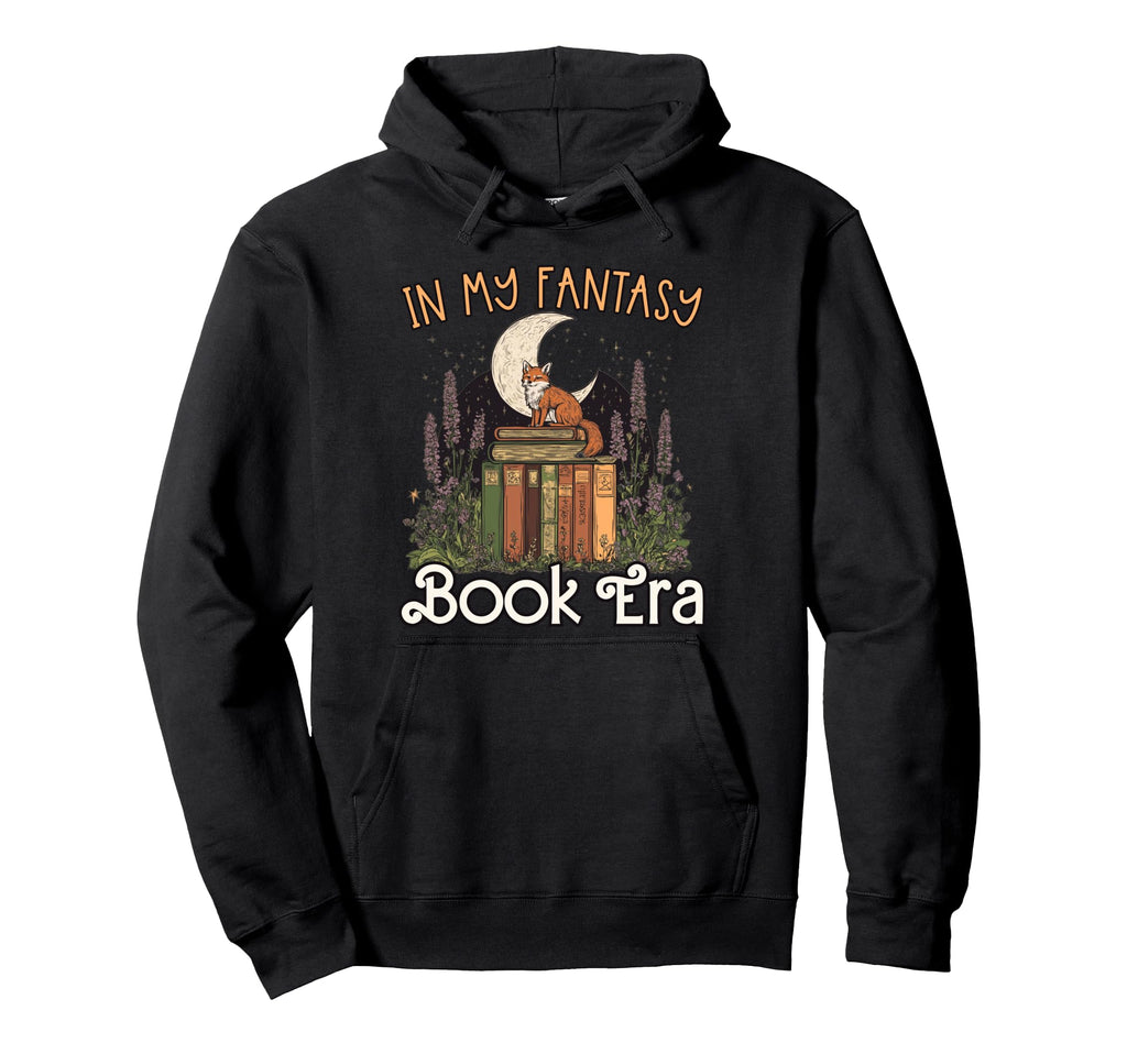 My Fantasy Era Book Lover Fox Art Hoodie - Fun Novelty Design Unisex - T-Shirt, Sweatshirt, Hoodie