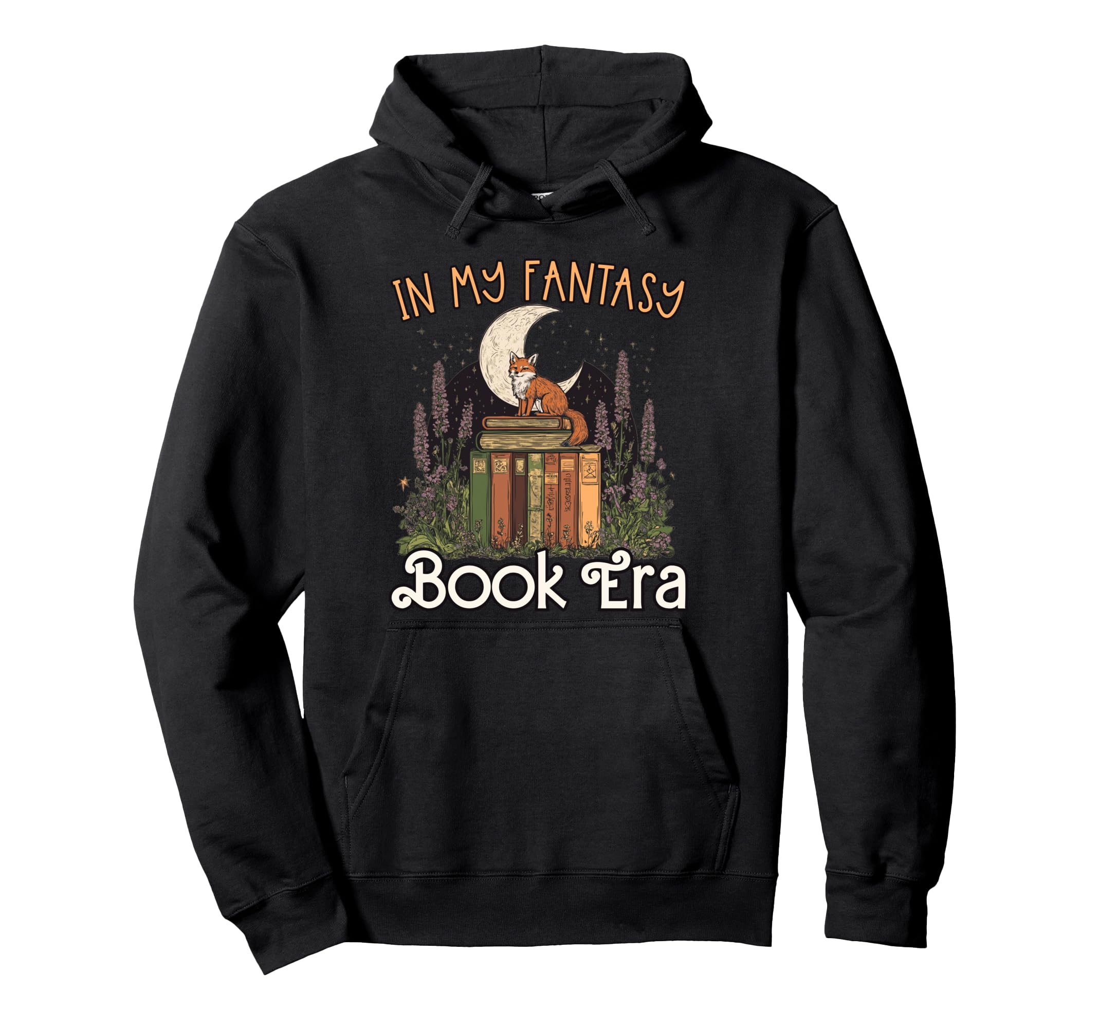 My Fantasy Era Book Lover Fox Art Hoodie - Fun Novelty Design Unisex - T-Shirt, Sweatshirt, Hoodie
