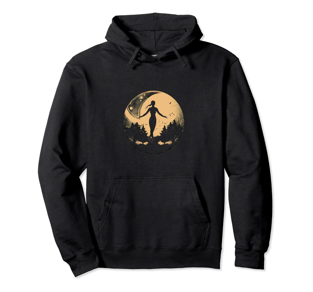 Yoga Yogi Moon Spiritual Meditation Hoodie - Fun Novelty Design Men Women - T-Shirt, Sweatshirt, Hoodie
