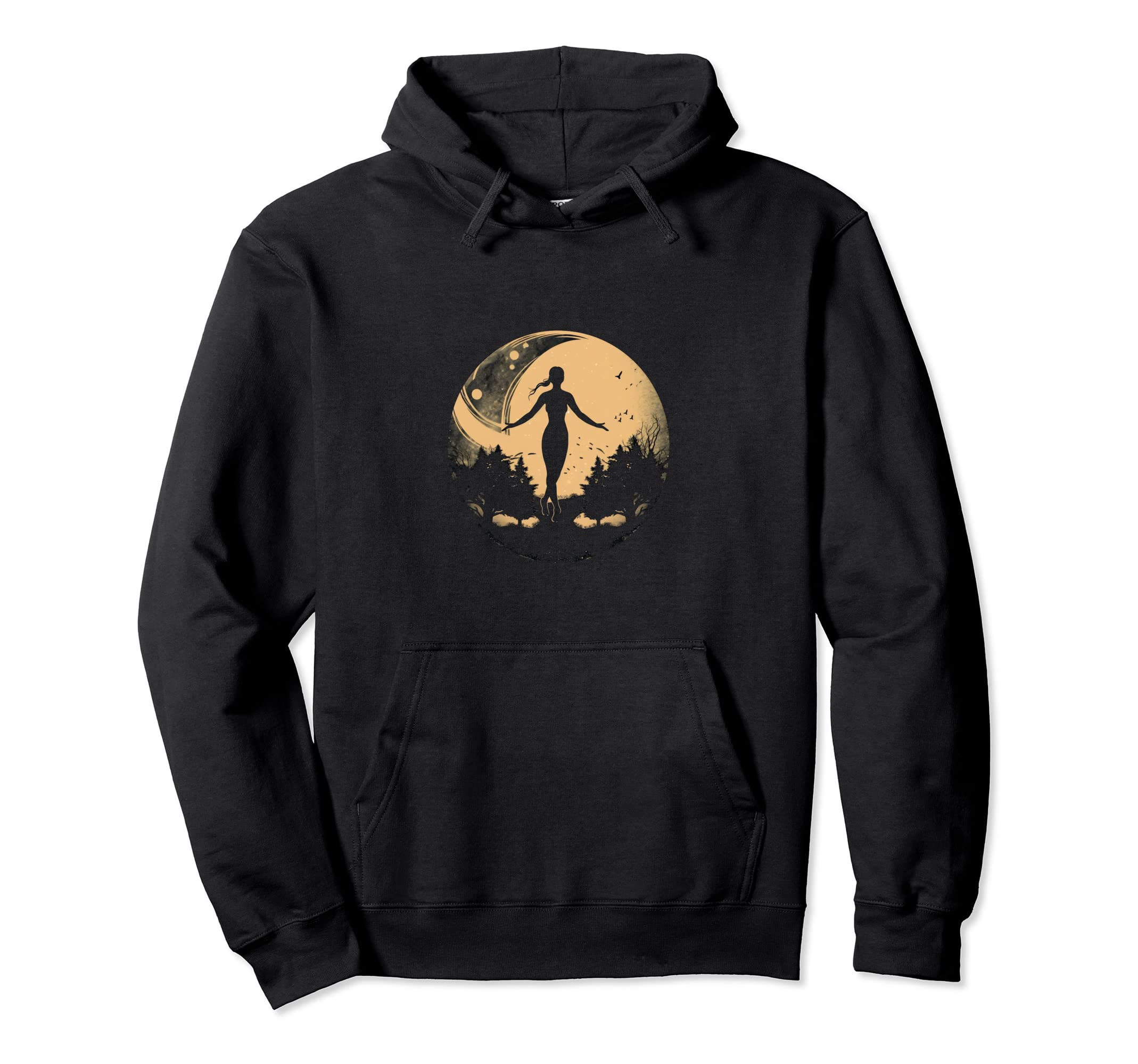 Yoga Yogi Moon Spiritual Meditation Hoodie - Fun Novelty Design Men Women - T-Shirt, Sweatshirt, Hoodie