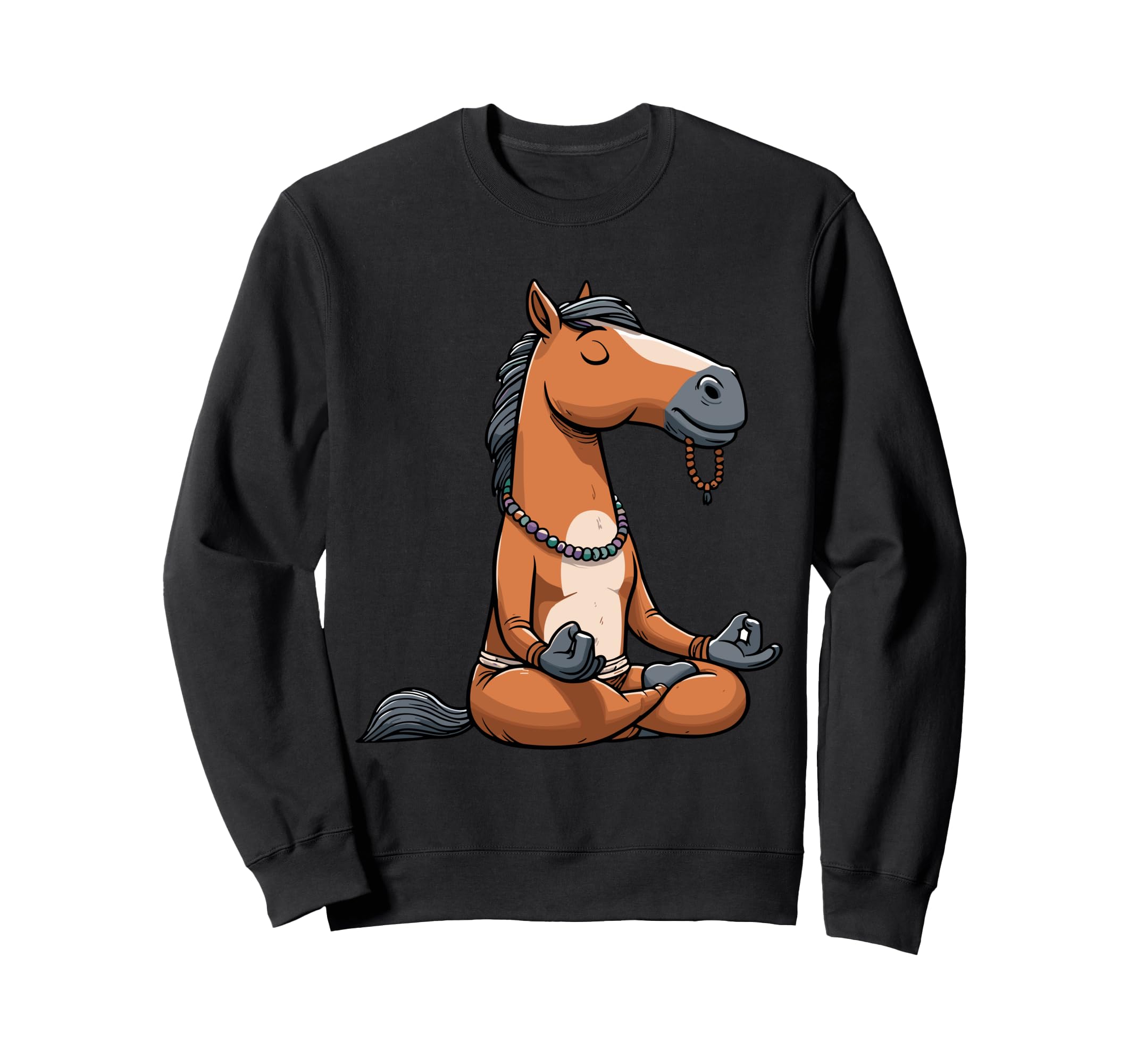 Meditation Horse Yoga Pose Sweatshirt - Custom Art Print for Adults - T-Shirt, Sweatshirt, Hoodie