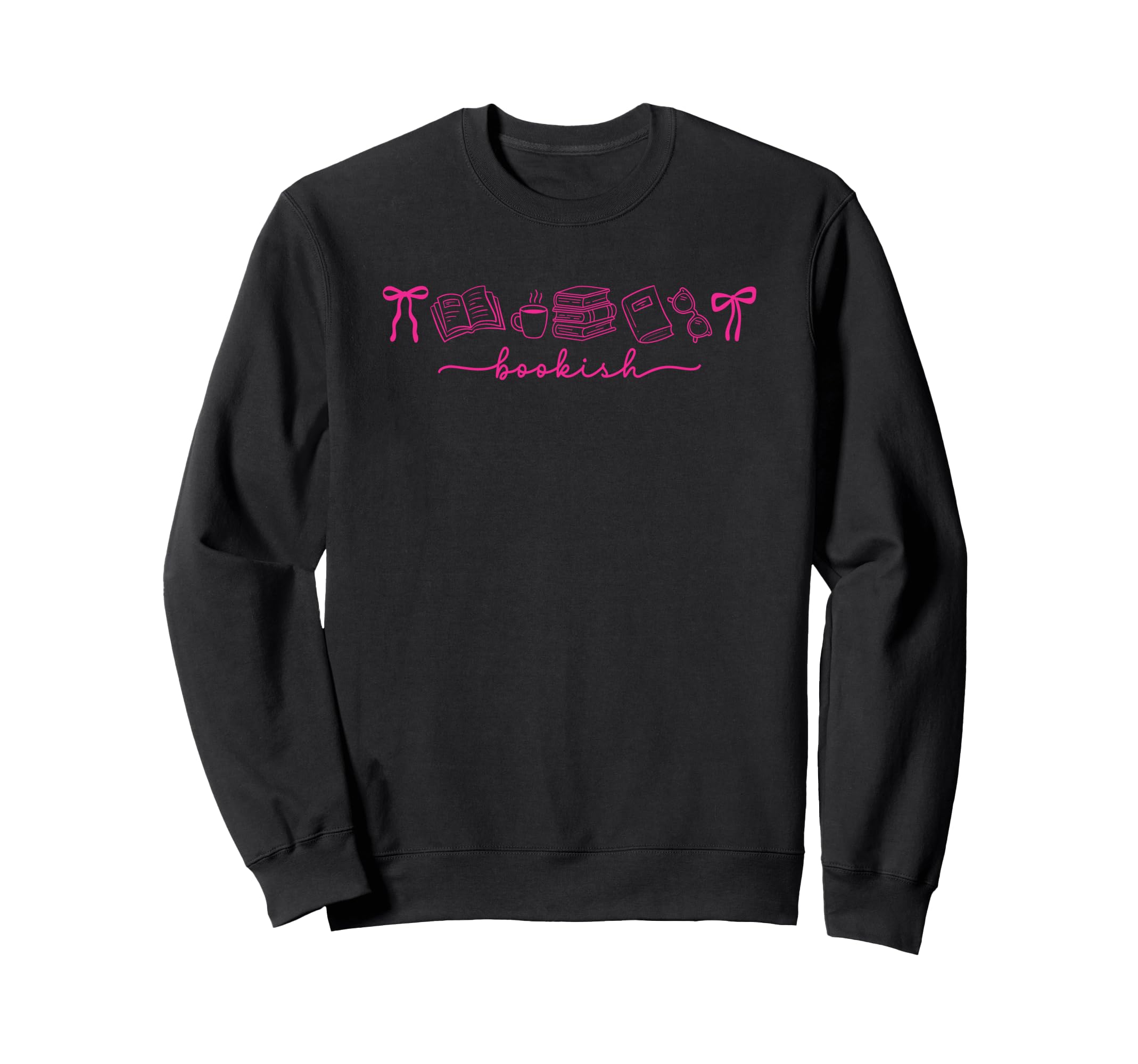 Bookish Aesthetic Bibliophile Heart Sweatshirt - Trendy Graphic Men Women - T-Shirt, Sweatshirt, Hoodie