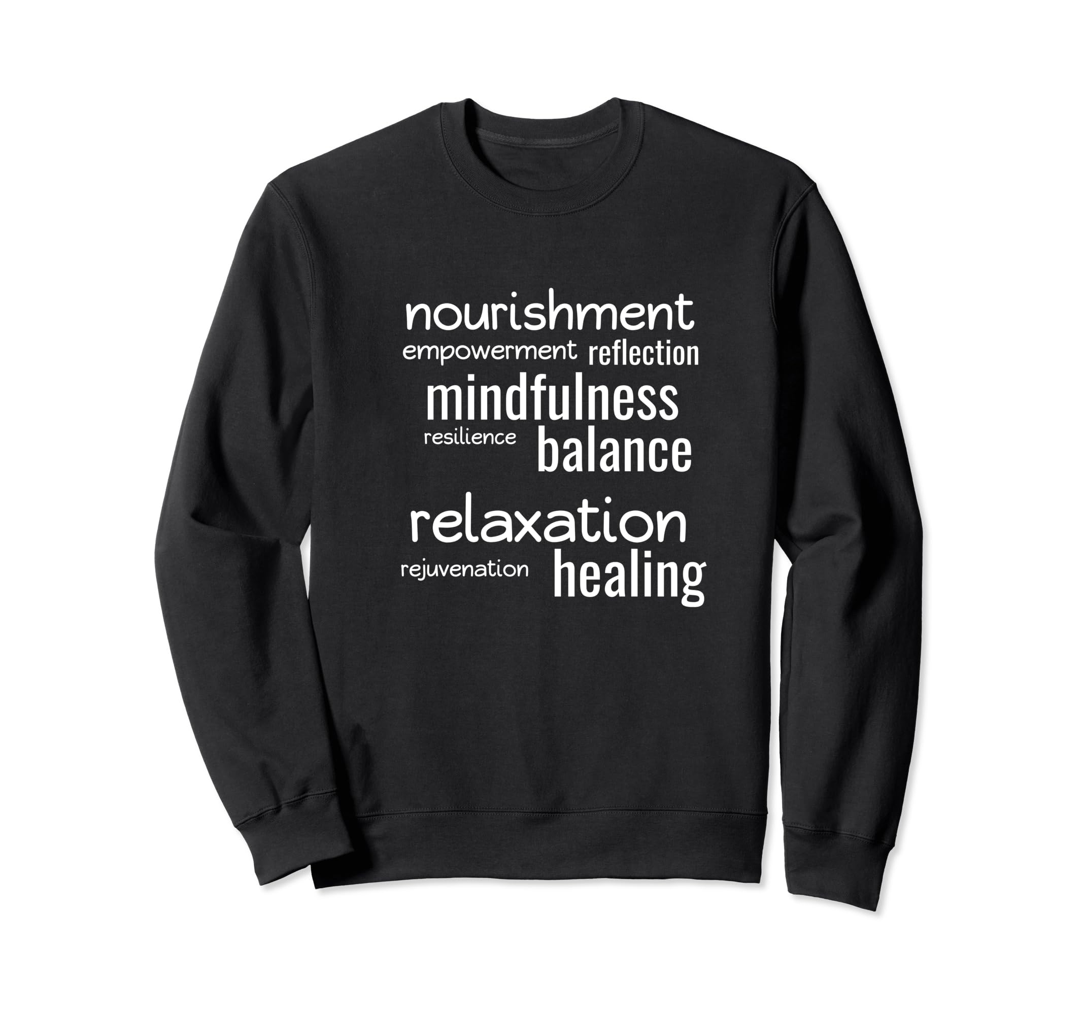 Self Care Word Art Inspirational Sweatshirt - Trendy Graphic for Adults - T-Shirt, Sweatshirt, Hoodie