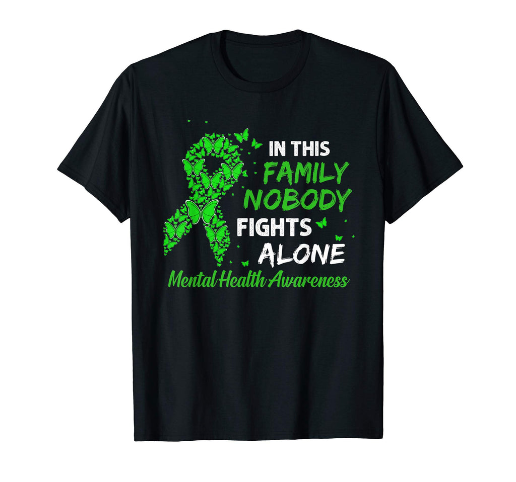 Butterfly Ribbon Nobody Fights Alone T-Shirt - Streetwear Style Men Women - T-Shirt, Sweatshirt, Hoodie