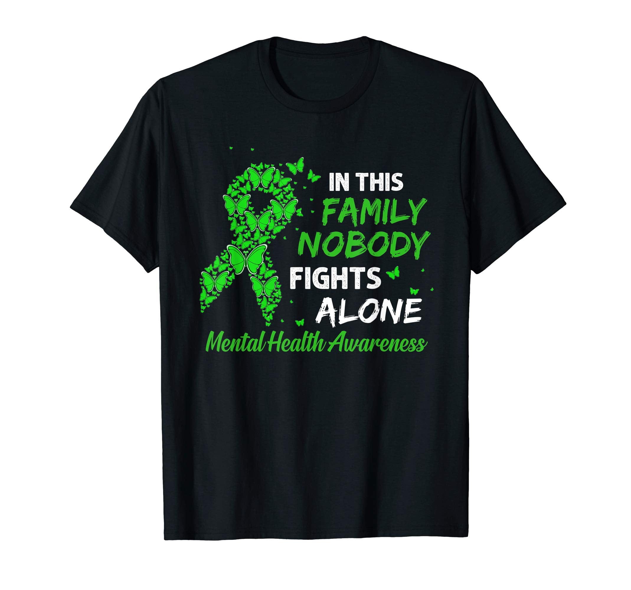 Butterfly Ribbon Nobody Fights Alone T-Shirt - Streetwear Style Men Women - T-Shirt, Sweatshirt, Hoodie