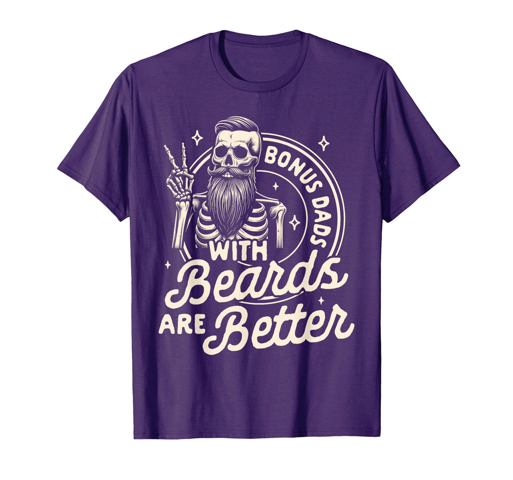 Bearded Dad Step Dad Bonus Dads T-Shirt - Casual Everyday Wear for Adults - T-Shirt, Sweatshirt, Hoodie