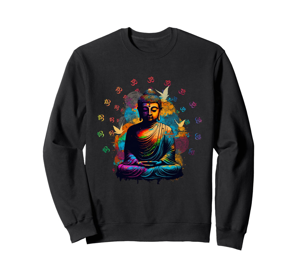 Buddha Statue Yoga Buddhist Zen Buddhism Sweatshirt - Graphic Print Unisex - T-Shirt, Sweatshirt, Hoodie