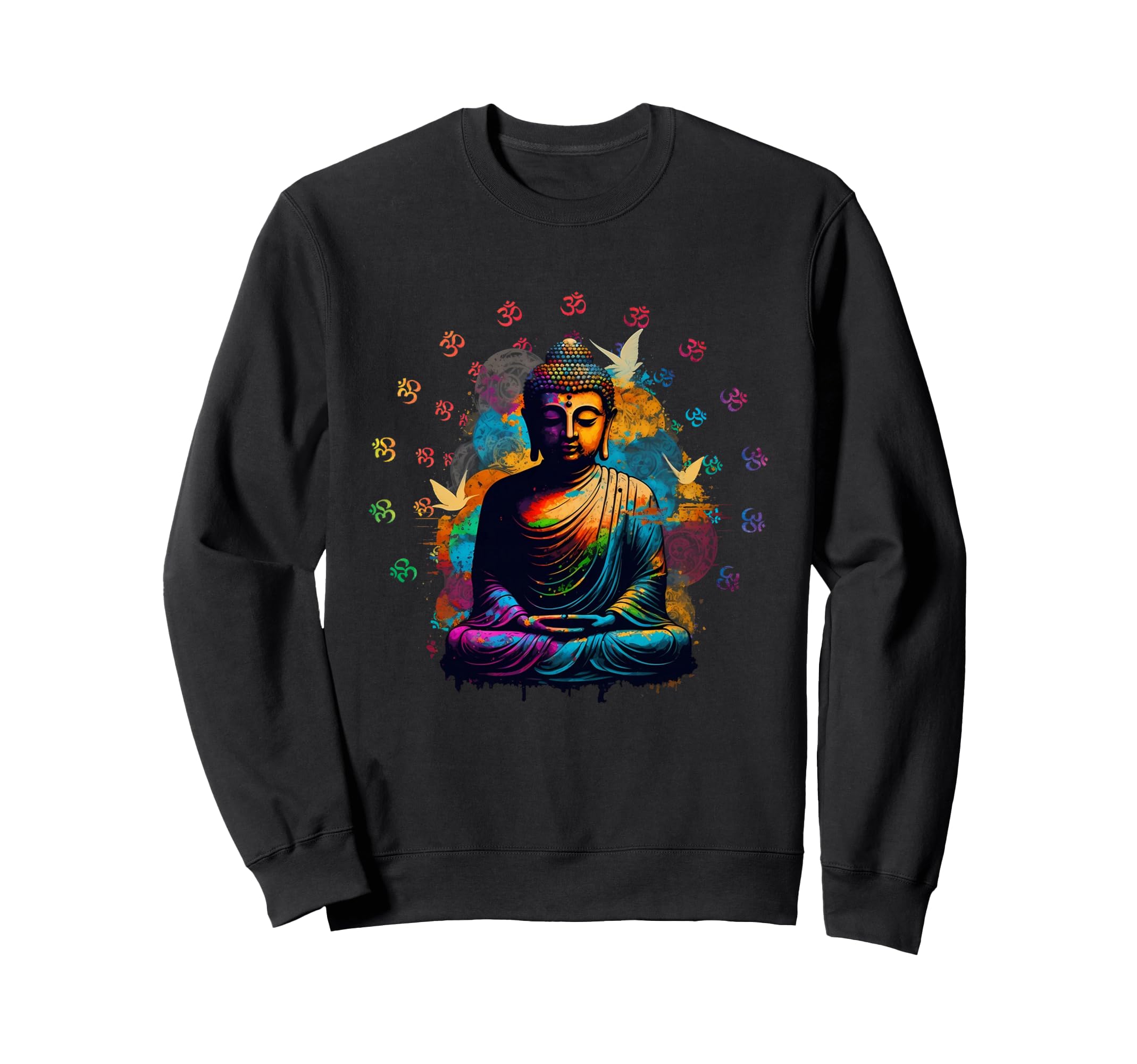 Buddha Statue Yoga Buddhist Zen Buddhism Sweatshirt - Graphic Print Unisex - T-Shirt, Sweatshirt, Hoodie