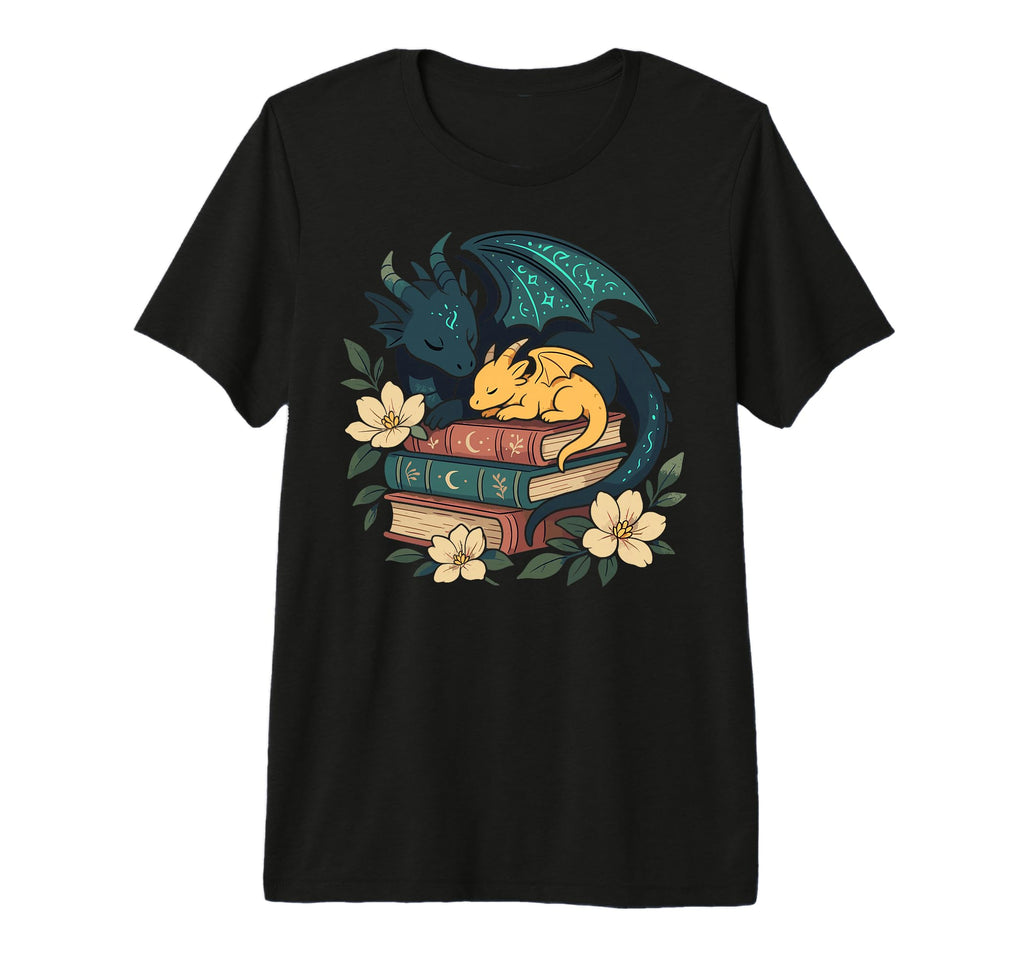 Fairycore Dragons Books Reader Whimsical T-Shirt - Novelty Apparel Unisex - T-Shirt, Sweatshirt, Hoodie
