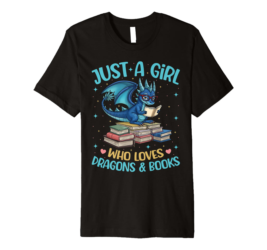 Funny Just Who Loves Dragons And Books T-Shirt - Streetwear Style Unisex - T-Shirt, Sweatshirt, Hoodie