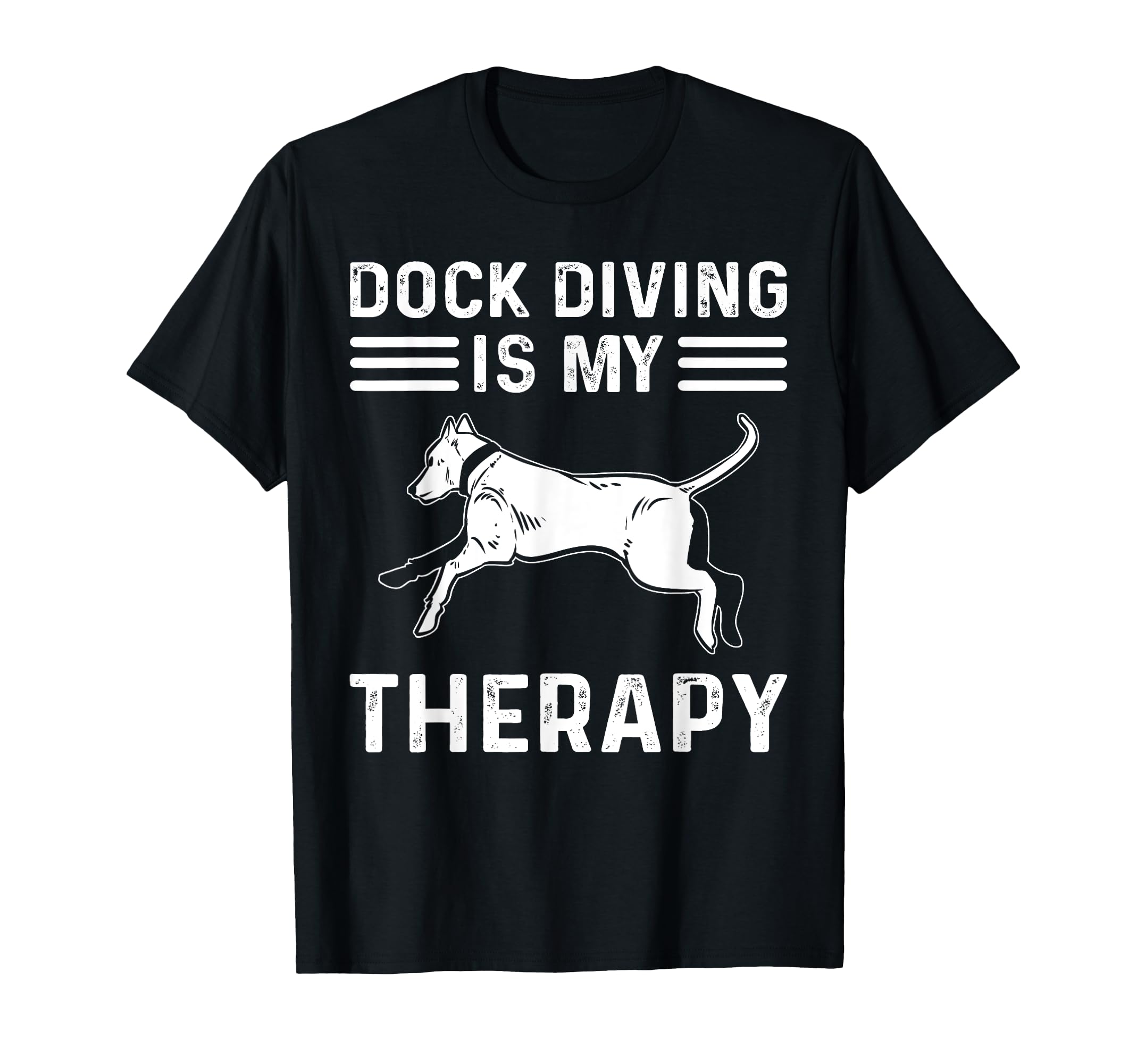Dock Diving Is My Therapy Canin Sport T-Shirt - Novelty Apparel for Adults - T-Shirt, Sweatshirt, Hoodie