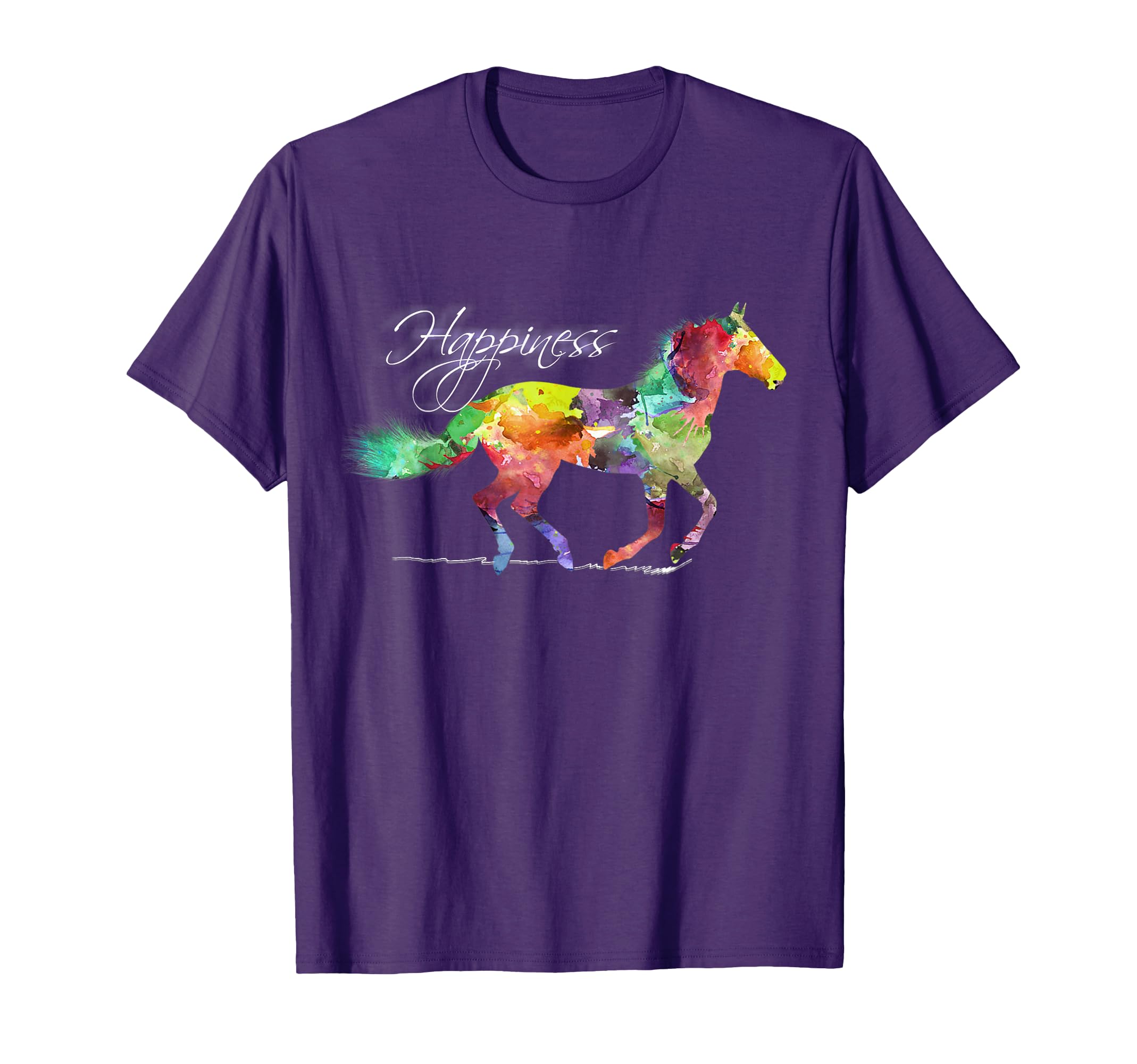 Horse Happiness Horse Lover Equestrian T-Shirt - Unique Graphic for Adults - T-Shirt, Sweatshirt, Hoodie