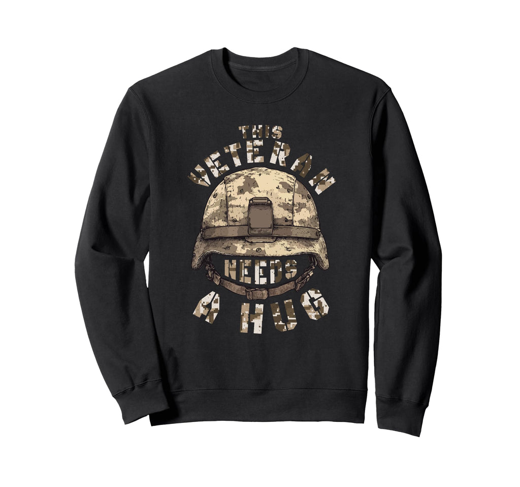This Veteran Needs Hug Veteran Sweatshirt - Minimalist Print for Adults - T-Shirt, Sweatshirt, Hoodie