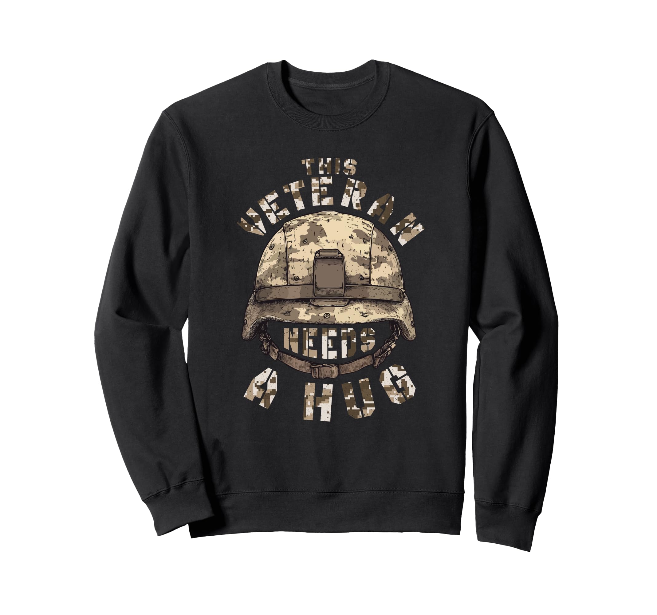This Veteran Needs Hug Veteran Sweatshirt - Minimalist Print for Adults - T-Shirt, Sweatshirt, Hoodie