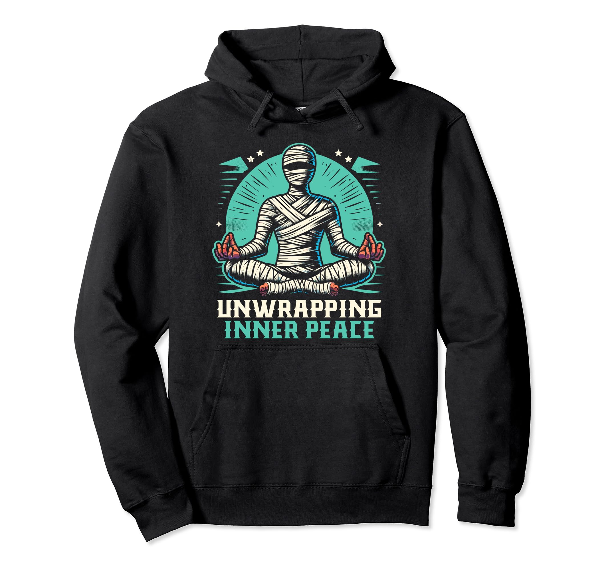 Ghost Monster Meditation Mindfulness Hoodie - Streetwear Style Unisex - T-Shirt, Sweatshirt, Hoodie