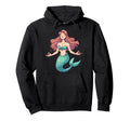 Meditation Mermaid Yoga Pose Relaxing Hoodie - Minimalist Print Unisex - T-Shirt, Sweatshirt, Hoodie