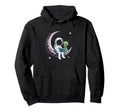 Astronaut Reading Book To Alien Moon Hoodie - Novelty Apparel for Adults - T-Shirt, Sweatshirt, Hoodie