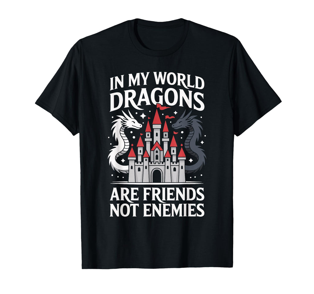 Fantasy Book Bookish My World Dragons T-Shirt - Aesthetic Graphic Unisex - T-Shirt, Sweatshirt, Hoodie