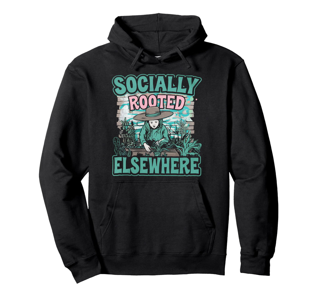 Introvert Gardener Shyness Garden Hoodie - Fun Novelty Design for Adults - T-Shirt, Sweatshirt, Hoodie