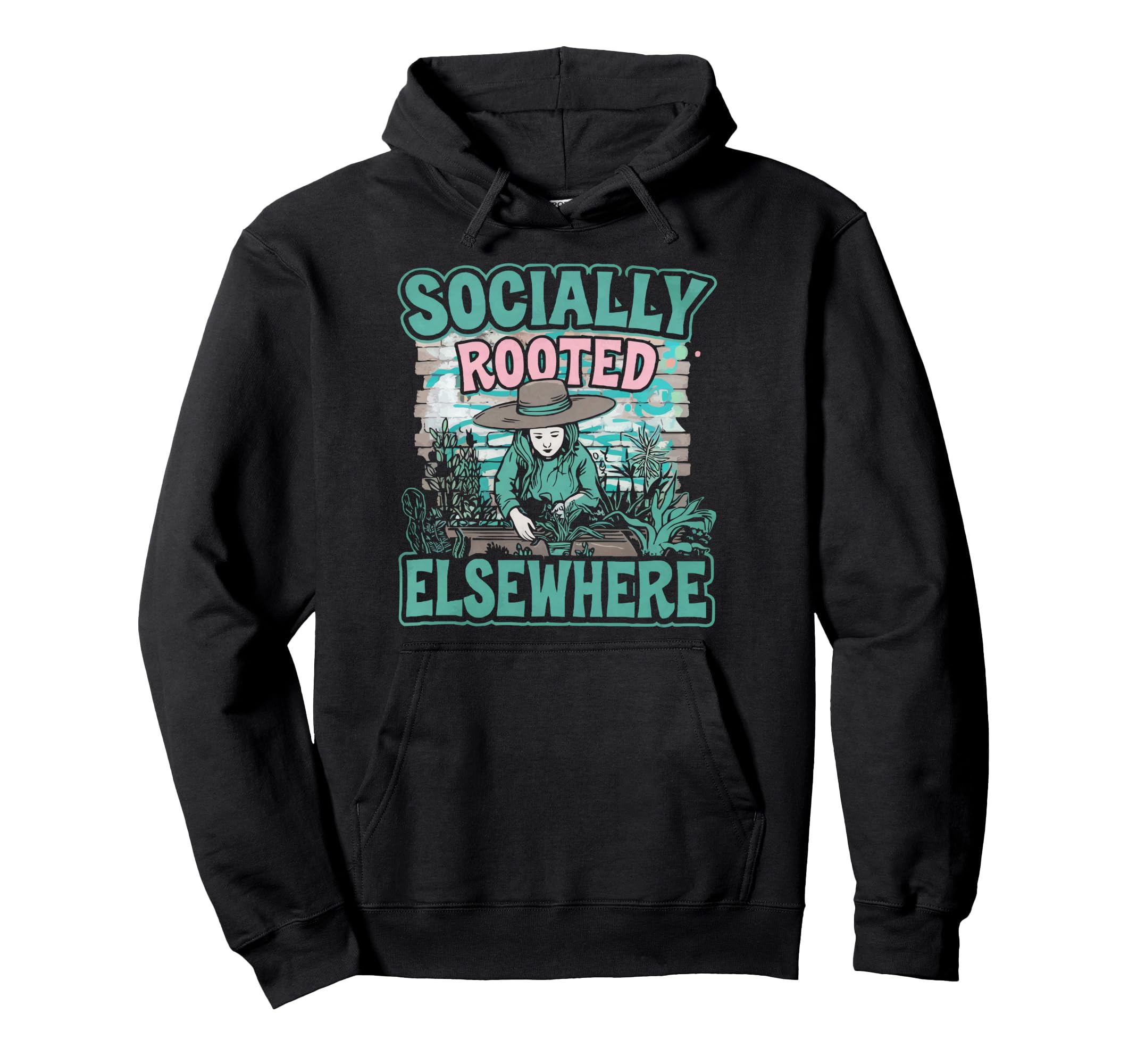 Introvert Gardener Shyness Garden Hoodie - Fun Novelty Design for Adults - T-Shirt, Sweatshirt, Hoodie