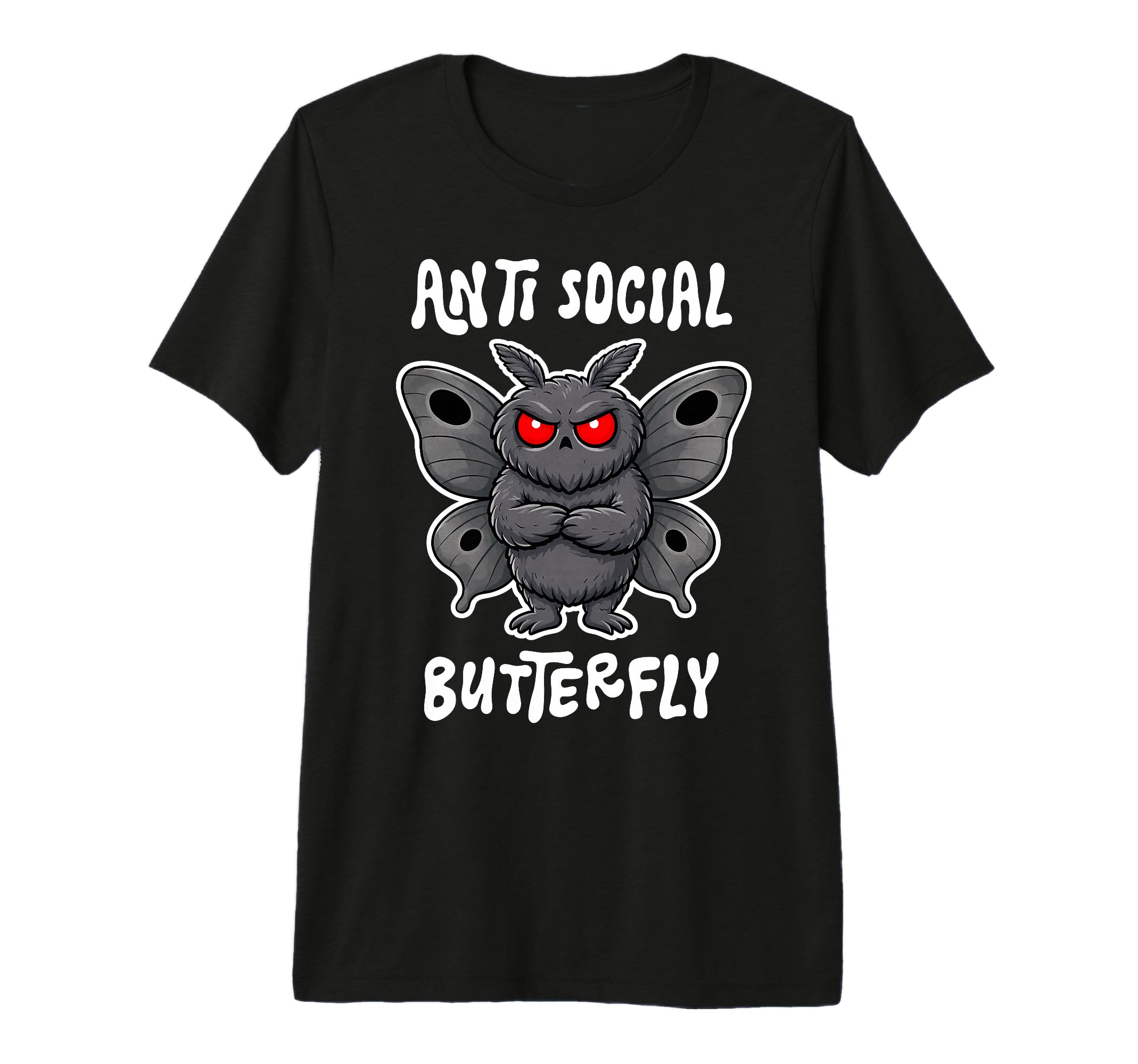 Anti Social Butterfly Funny Introvert T-Shirt - Graphic Print Men Women - T-Shirt, Sweatshirt, Hoodie