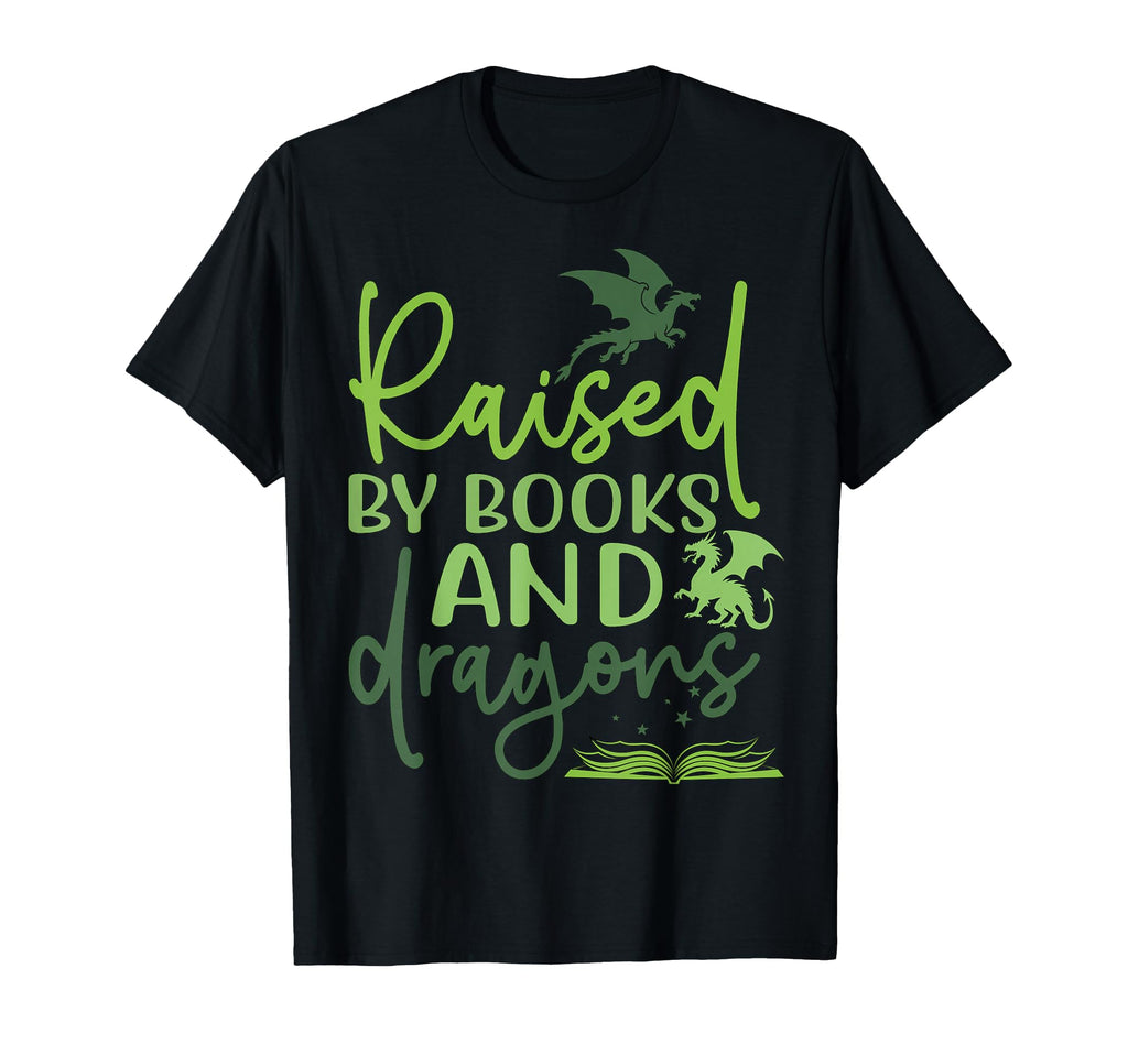 Raised Books And Dragons Fantasy Book T-Shirt - Streetwear Style Men Women - T-Shirt, Sweatshirt, Hoodie