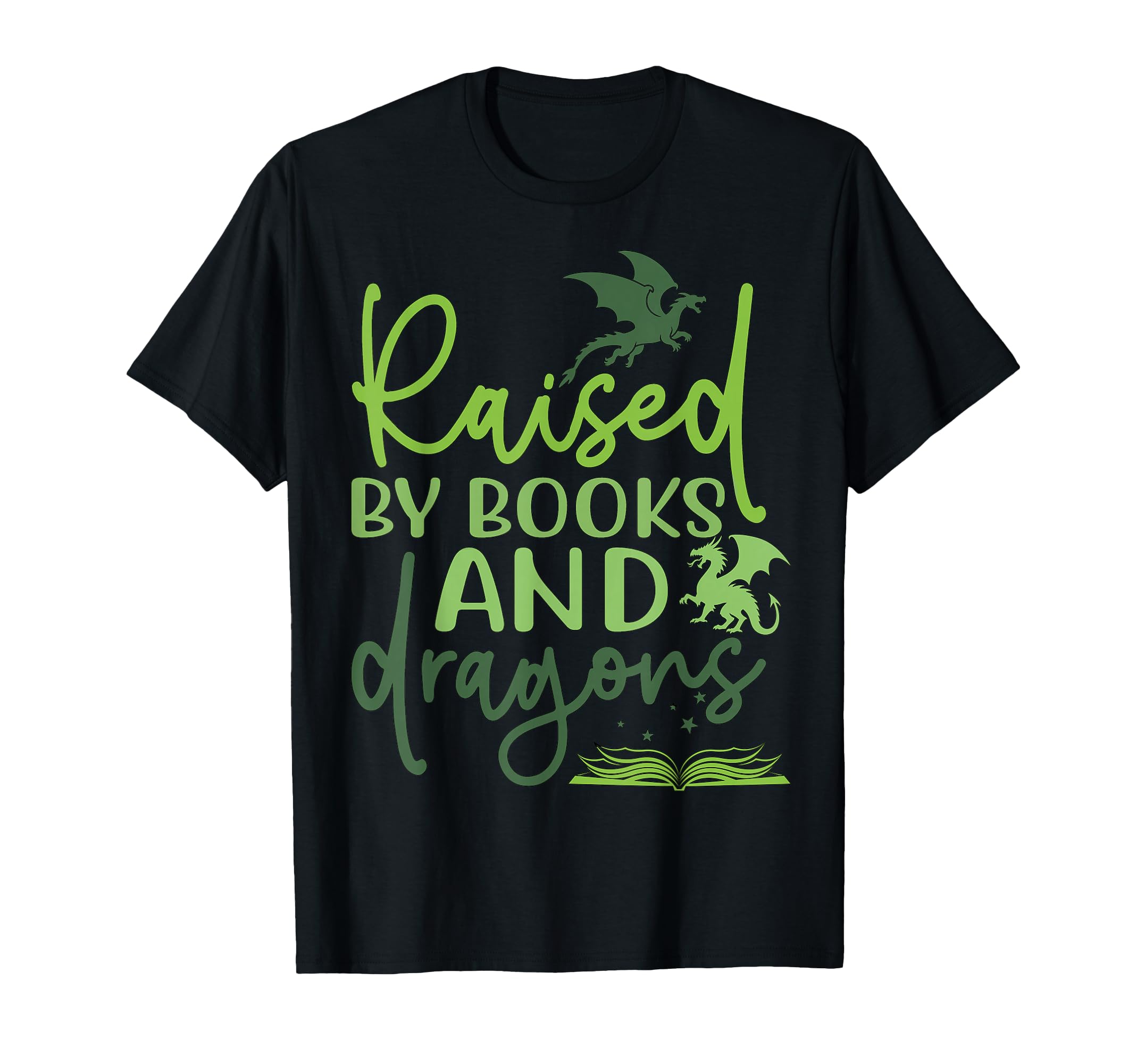 Raised Books And Dragons Fantasy Book T-Shirt - Streetwear Style Men Women - T-Shirt, Sweatshirt, Hoodie