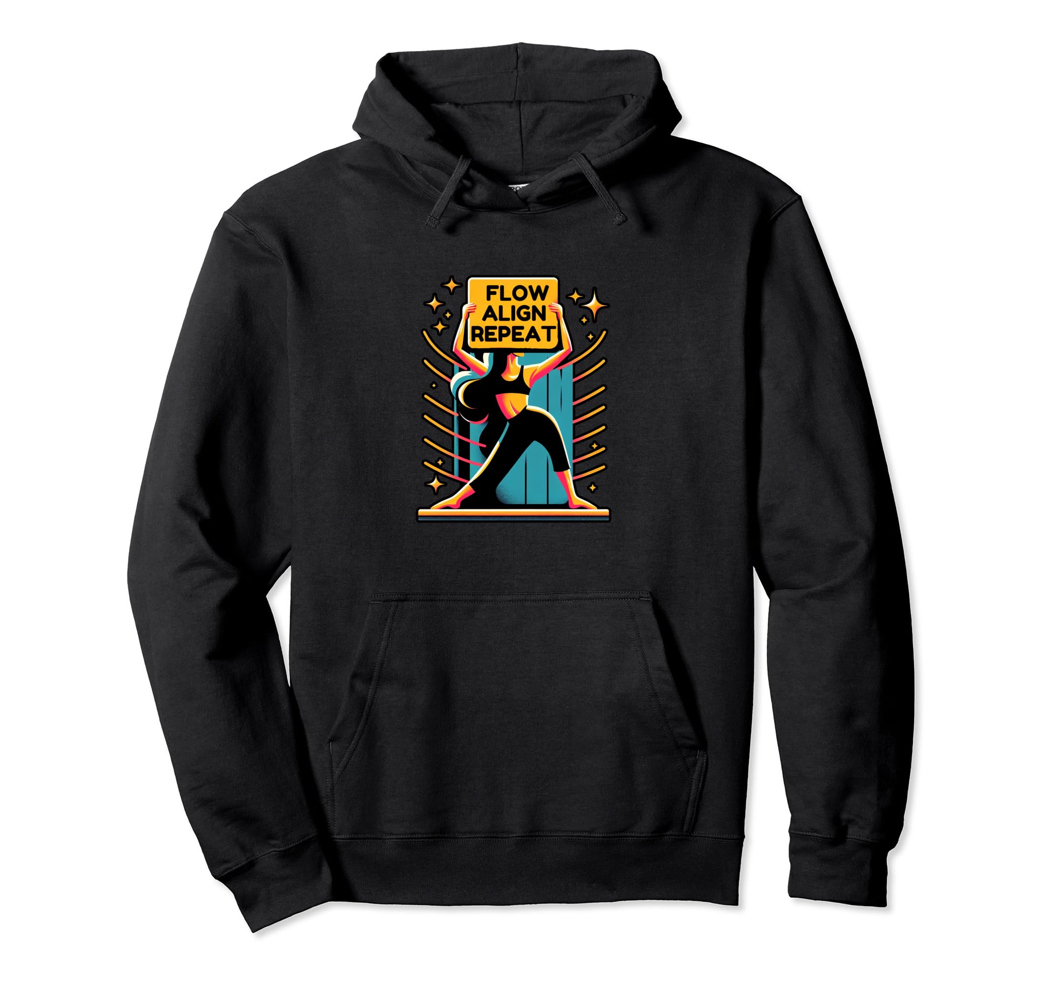 Flow Align Repeat Yoga And Pilates Hoodie - Minimalist Print Unisex - T-Shirt, Sweatshirt, Hoodie