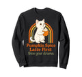 Funny Fall Cat Pumpkin Spice Latte Sweatshirt - Streetwear Style Men Women - T-Shirt, Sweatshirt, Hoodie