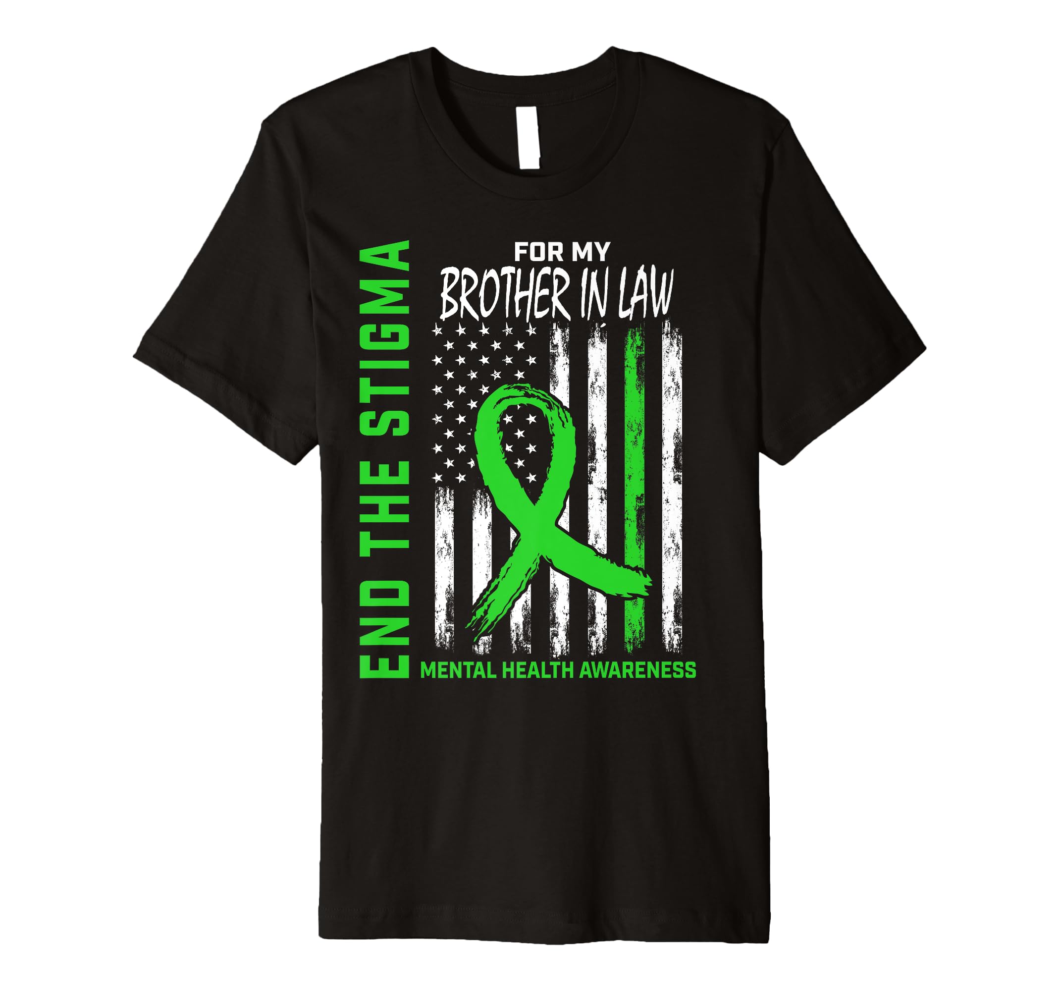 Green Ribbon Mental Health T-Shirt - Casual Everyday Wear for Adults - T-Shirt, Sweatshirt, Hoodie