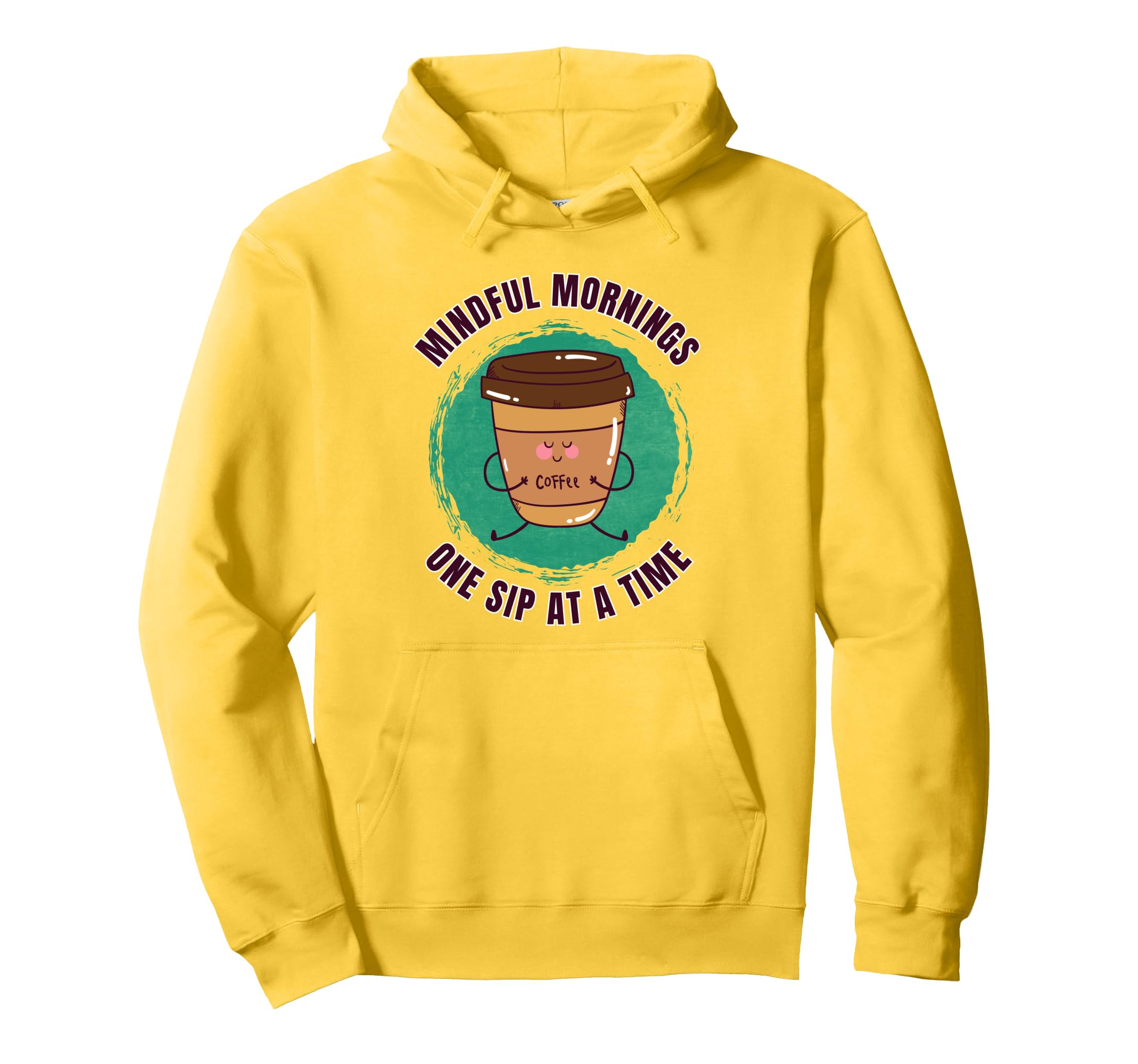 Funny Coffee Yoga Mindfulness Hoodie - Fun Novelty Design for Adults - T-Shirt, Sweatshirt, Hoodie