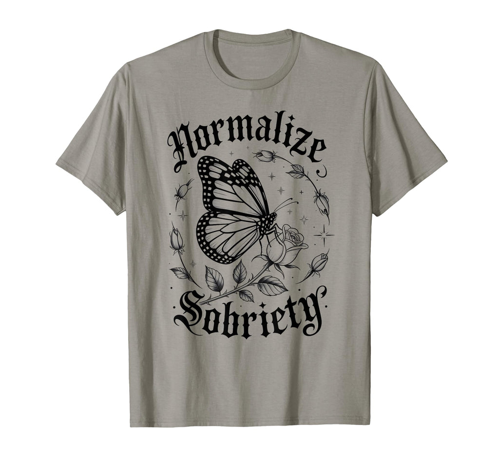 Funny Normalize Sobriety Aa Na Award T-Shirt - Trendy Graphic for Adults - T-Shirt, Sweatshirt, Hoodie