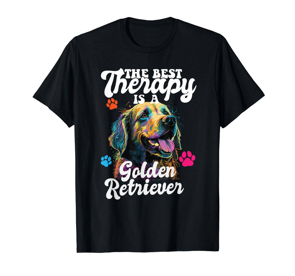 Best Therapy Is Golden Retriever Dog T-Shirt - Streetwear Style Men Women - T-Shirt, Sweatshirt, Hoodie